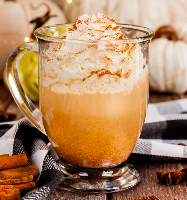 Pumpkin Coffee Drink with Whipped Cream