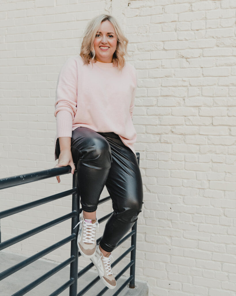 most loved faux leather spanx joggers