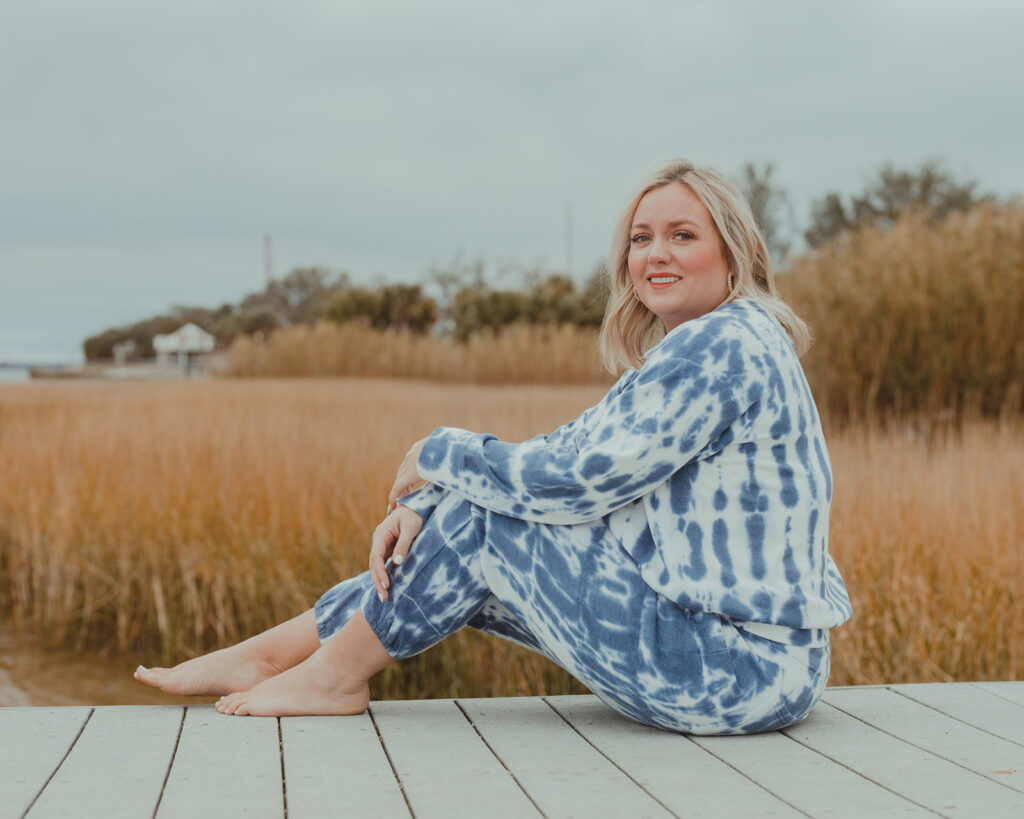 Best Matching Sets -  This indigo tie-dyed matching set is from Loft.  