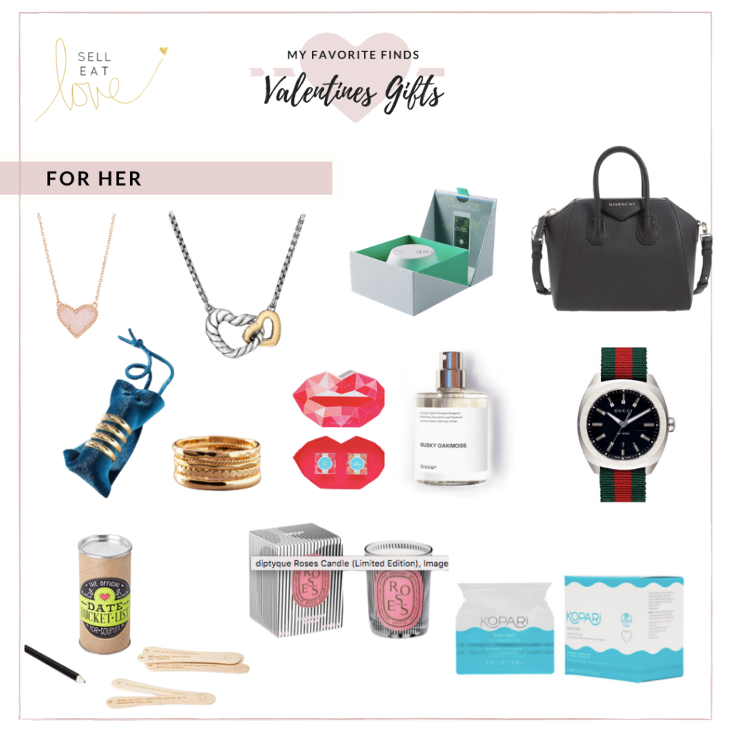 Valentine's Inspired Looks + Gifts + Decor Ideas. Gift Guides with Gift options for her