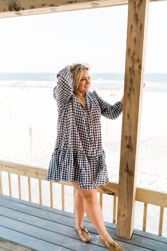 Black and White Gingham Dress and Swimsuit Cover up - Memorial Day Sales