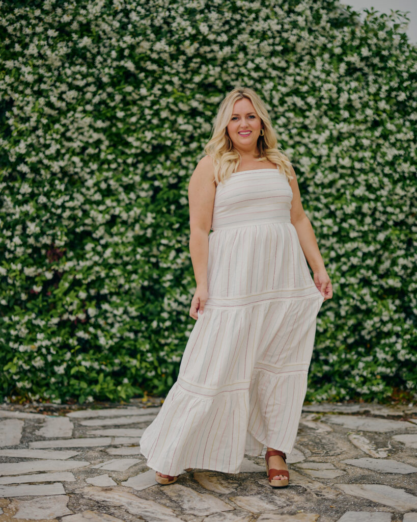 Summer Outfit Ideas - Striped Maxi Dress from Loft. SellEatLove.com